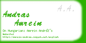 andras amrein business card